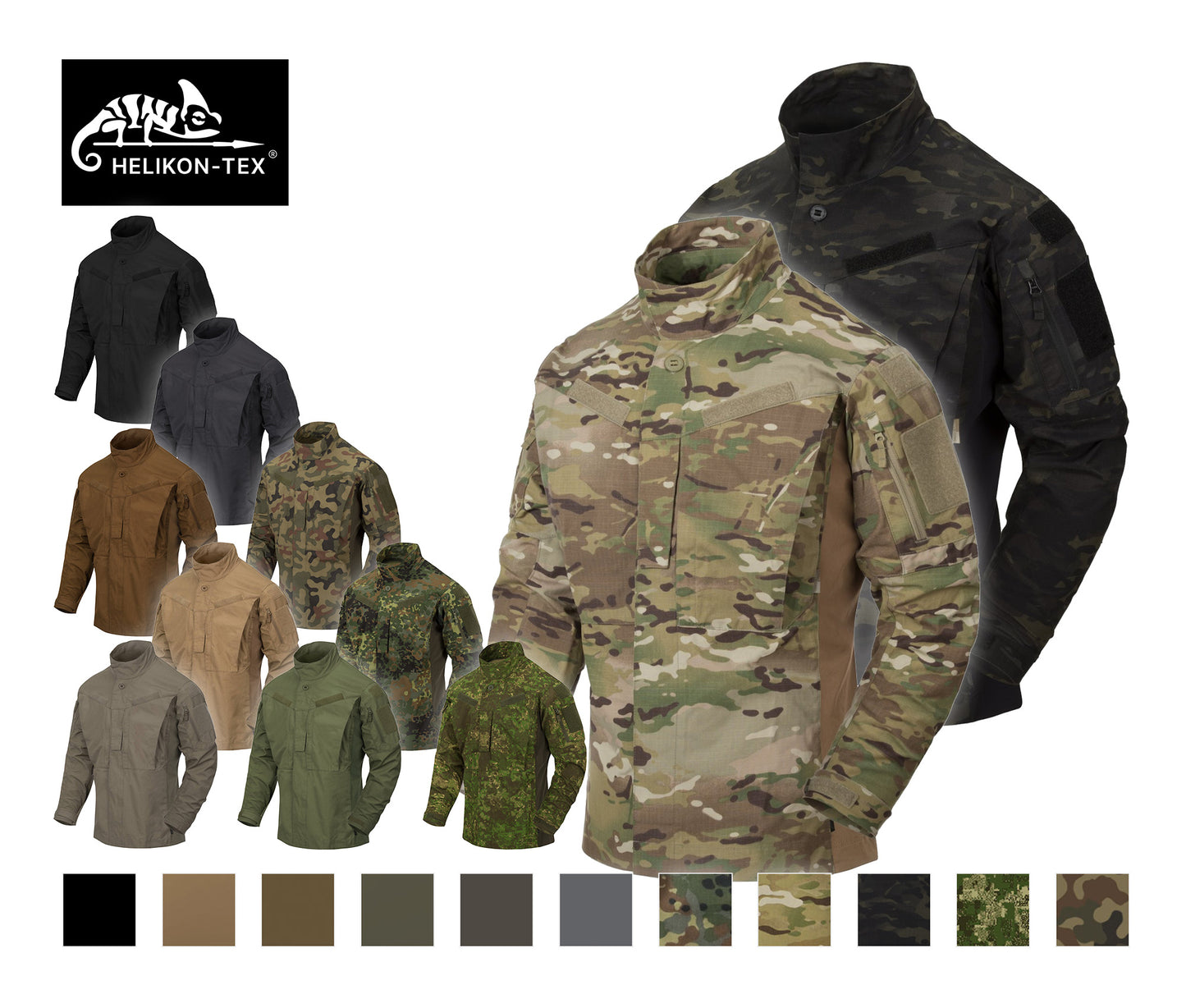 Helikon-Tex MBDU Shirt – NyCo Ripstop Tactical Military jacket Army Combat Uniform Camo Multicam