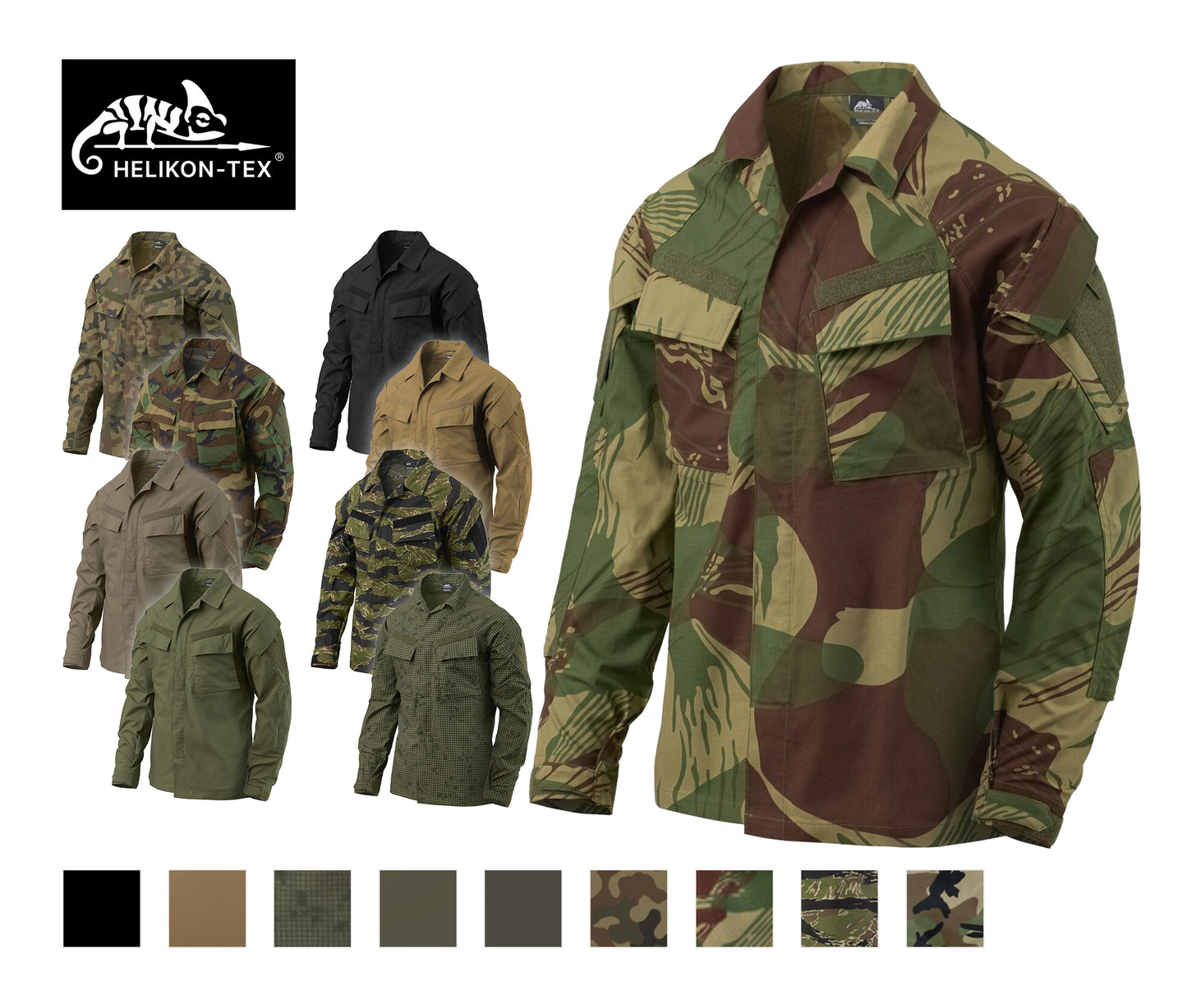 Helikon-Tex RAID Shirt – Tactical Military Long Sleeve Ripstop Top