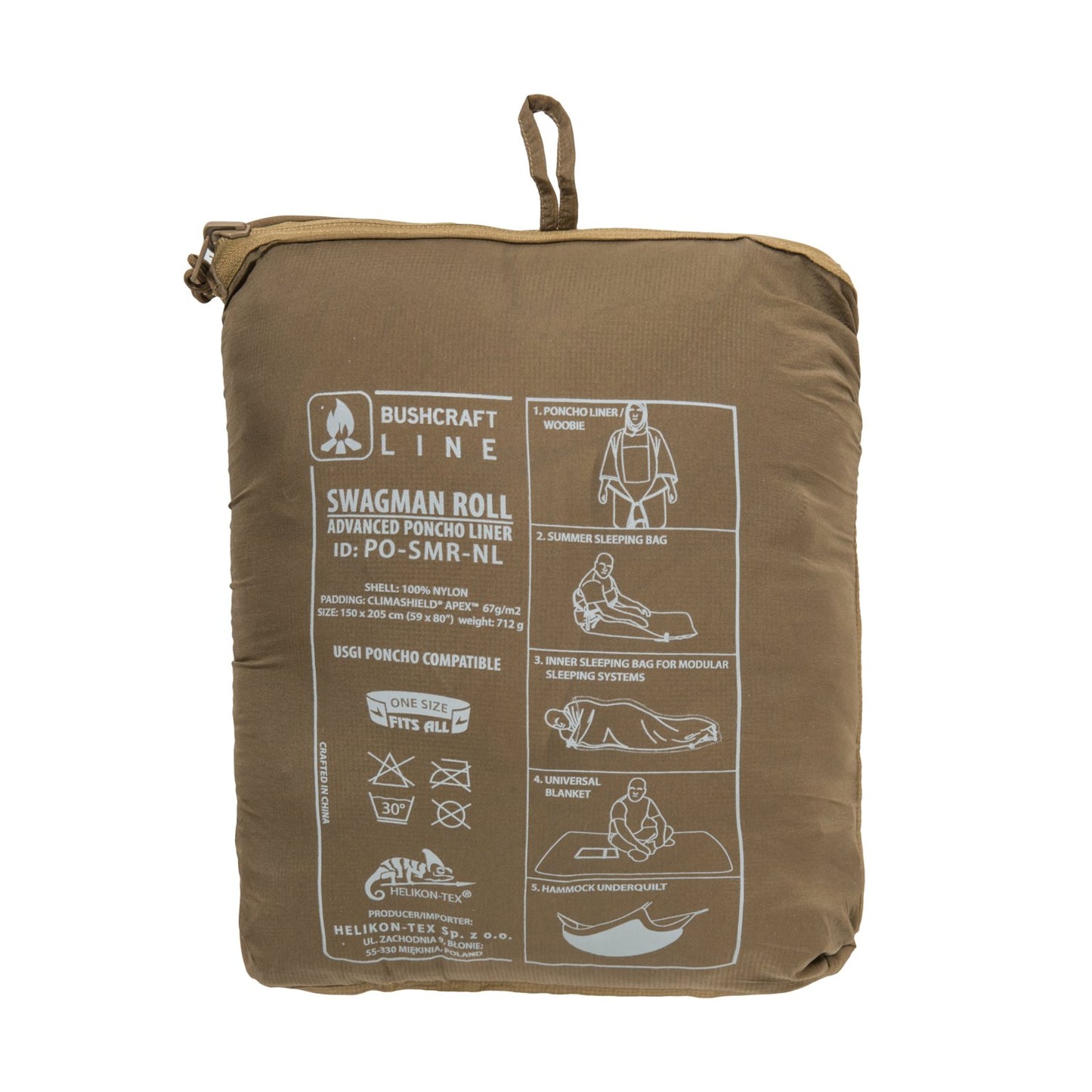 Helikon-Tex SWAGMAN ROLL – Multi-Purpose Poncho Liner, Woobie & Sleeping Bag