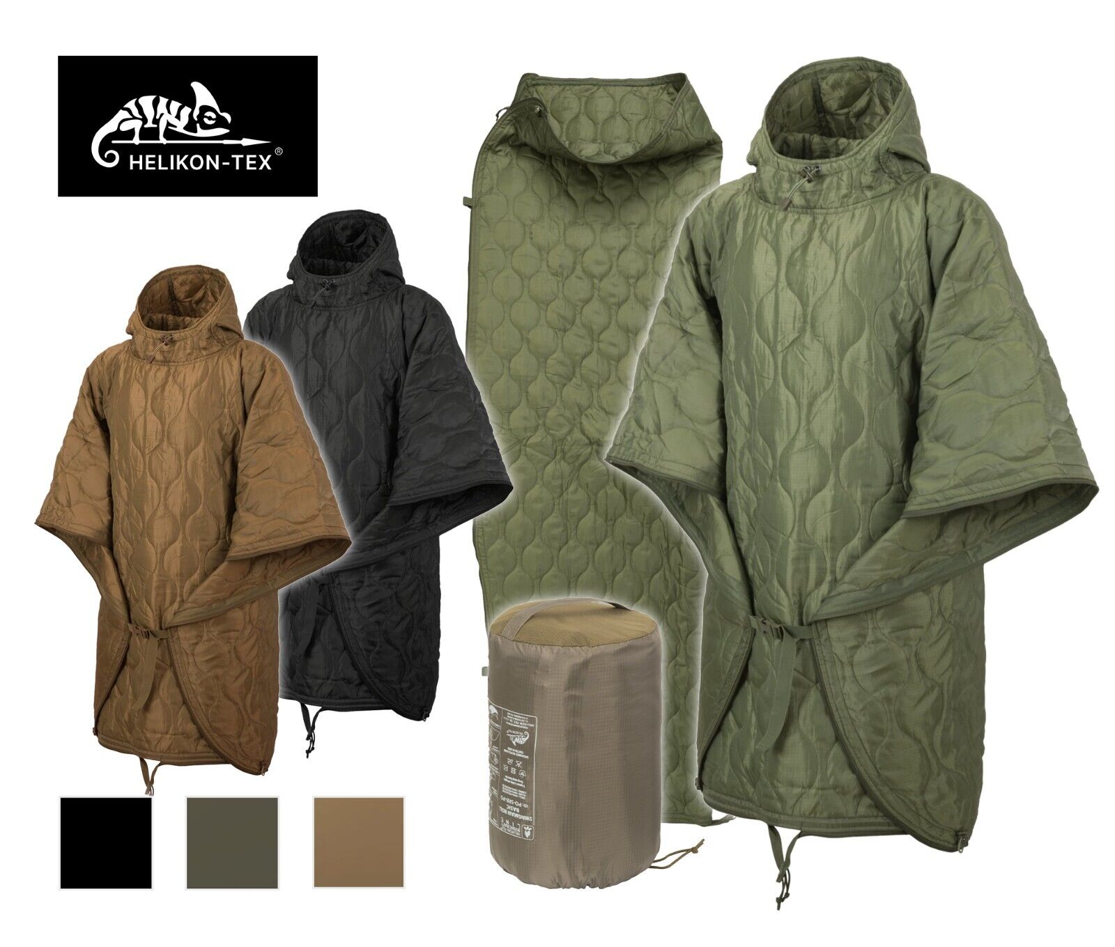 thumbnail image 2 of Helikon-Tex Swagman Roll - Outdoor Poncho, Sleeping Bag Liner, Jacket - Survival 2 of 6