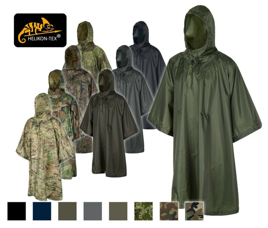 Helikon-Tex U.S. MODEL PONCHO – Polyester Military Rain Poncho for Outdoor & Survival