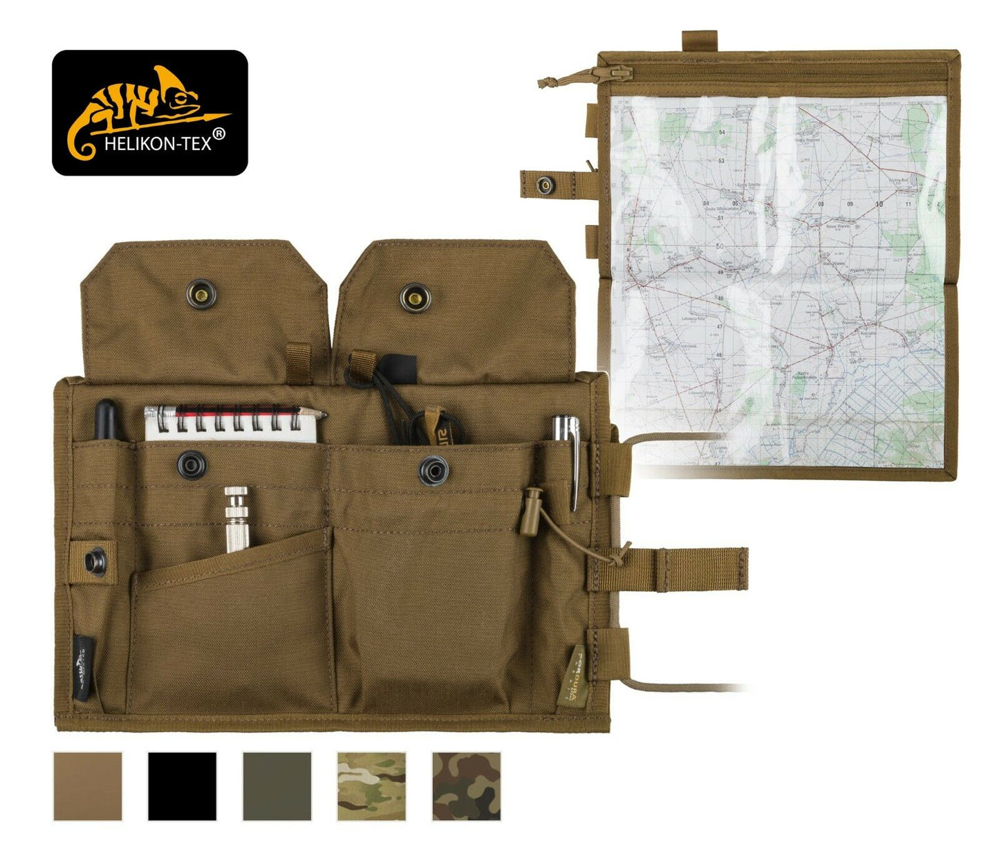 Helikon-Tex MAP CASE – Compact Tactical Map Organizer for Outdoor, Tactical & Bushcraft Activities