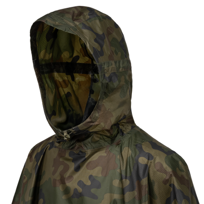 Helikon-Tex LIGHTWEIGHT PONCHO Lite – Polyester Military Rain Poncho for Outdoor & Survival