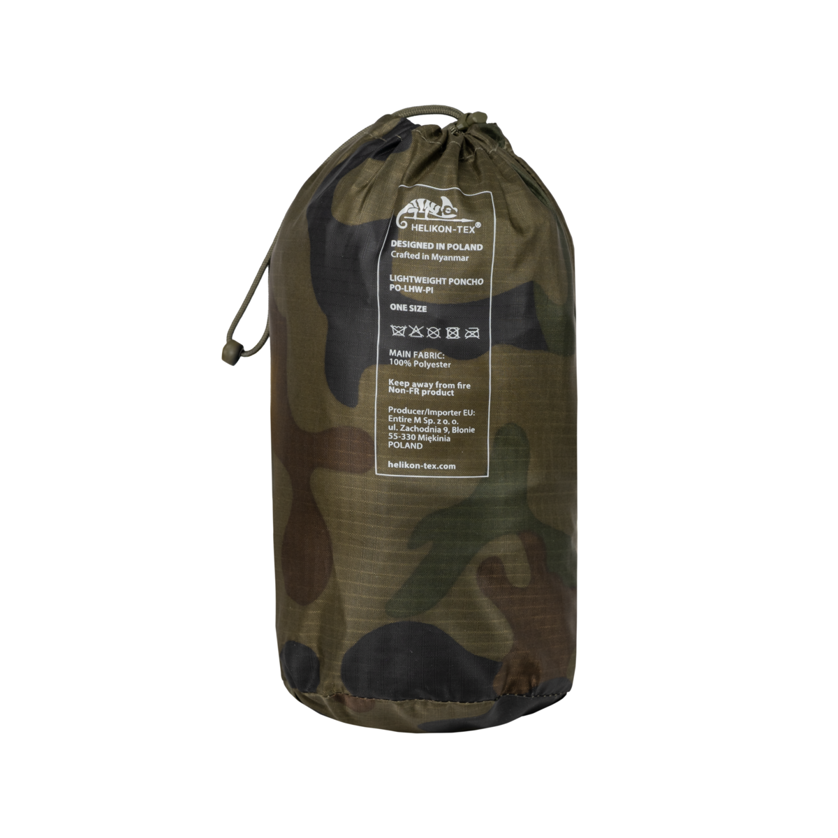 Helikon-Tex LIGHTWEIGHT PONCHO Lite – Polyester Military Rain Poncho for Outdoor & Survival